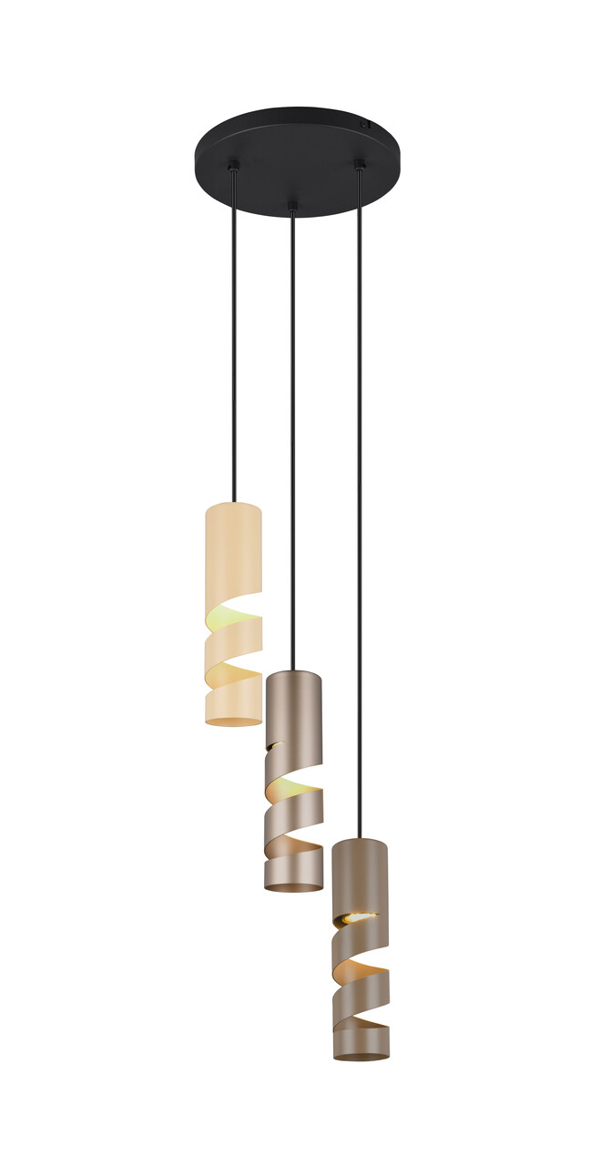 Lustra Stream, TRIO, 30x150 cm, 10W, 3x GU10, metal, multicolor - imagine 3